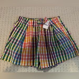 NWT Crewcuts plaid cotton shorts